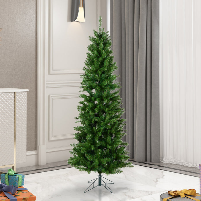 4'6"Hx24"W Slim Salem Pine Artificial Christmas Tree, Unlit -Green - A103045