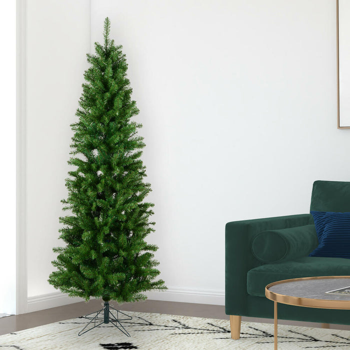 6'6"Hx32"W Slim Salem Pine Artificial Christmas Tree, Unlit -Green - A103065