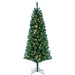 6'6"Hx32"W Slim Salem Pine Artificial Christmas Tree, LED Pre-Lit -Green - A103066LED