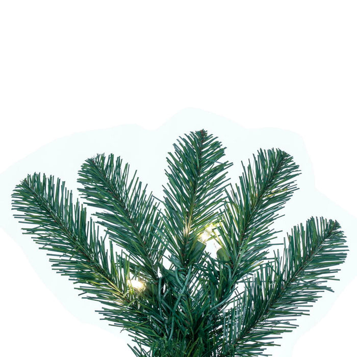 6'6"Hx32"W Slim Salem Pine Artificial Christmas Tree, LED Pre-Lit -Green - A103066LED