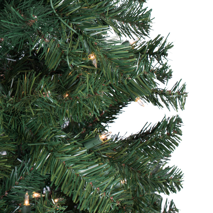 8'6"Hx40"W Slim Salem Pine Artificial Christmas Tree, Unlit -Green - A103080