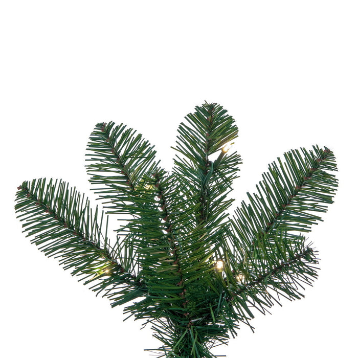 9'6"Hx44"W Slim Salem Pine Artificial Christmas Tree, Micro LED Pre-Lit (Multi-Mode) -Green - A103088LEDCC