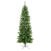 4'6"Hx24"W Slim Salem Pine Artificial Christmas Tree, LED Pre-Lit -Green - A103046LED