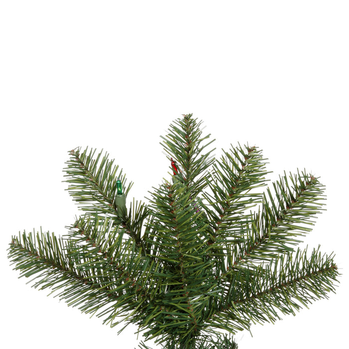 4'6"Hx24"W Slim Salem Pine Artificial Christmas Tree, LED Pre-Lit -Green - A103046LED