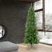 8'6"Hx40"W Slim Salem Pine Artificial Christmas Tree, LED Pre-Lit -Green - A103081LED