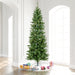 9'6"Hx44"W Slim Salem Pine Artificial Christmas Tree, Micro LED Pre-Lit (Multi-Mode) -Green - A103088LEDCC