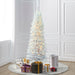 4'6"Hx24"W Pencil White Salem Pine Artificial Christmas Tree, LED Pre-Lit -White - A103246LED
