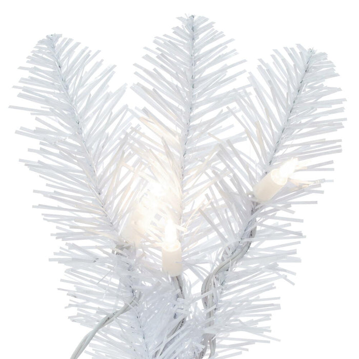 4'6"Hx24"W Pencil White Salem Pine Artificial Christmas Tree, LED Pre-Lit -White - A103246LED
