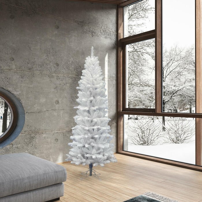 6'6"Hx32"W Pencil White Salem Pine Artificial Christmas Tree, Unlit -White - A103265