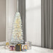 6'6"Hx32"W Pencil White Salem Pine Artificial Christmas Tree, LED Pre-Lit -White - A103266LED