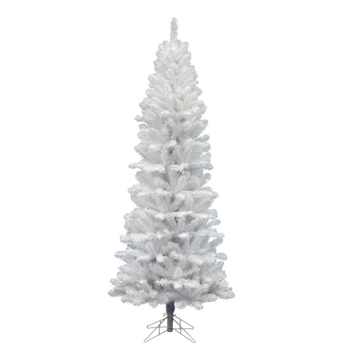 7'6"Hx36"W Pencil White Salem Pine Artificial Christmas Tree, Unlit -White - A103275