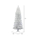 7'6"Hx36"W Pencil White Salem Pine Artificial Christmas Tree, Unlit -White - A103275