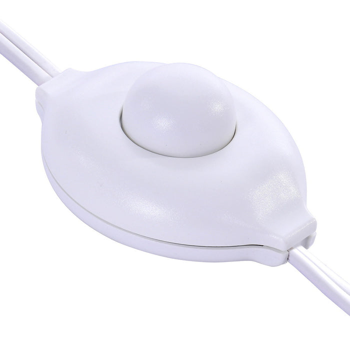 7'6"Hx36"W Pencil White Salem Pine Artificial Christmas Tree, Micro LED Pre-Lit (Multi-Mode) -White - A103276LEDCC