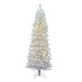 8'6"Hx40"W Pencil White Salem Pine Artificial Christmas Tree, LED Pre-Lit -White - A103281LED
