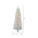 7'6"Hx36"W Pencil White Salem Pine Artificial Christmas Tree, LED Pre-Lit -White - A103276LED