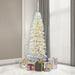 7'6"Hx36"W Pencil White Salem Pine Artificial Christmas Tree, LED Pre-Lit -White - A103276LED