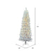 8'6"Hx40"W Pencil White Salem Pine Artificial Christmas Tree, LED Pre-Lit -White - A103281LED