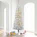 9'6"Hx44"W Pencil White Salem Pine Artificial Christmas Tree, LED Pre-Lit -White - A103286LED