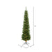 5'6"Hx18"W Pole Durham Pine Artificial Christmas Tree, LED Pre-Lit -Green - A103656LED