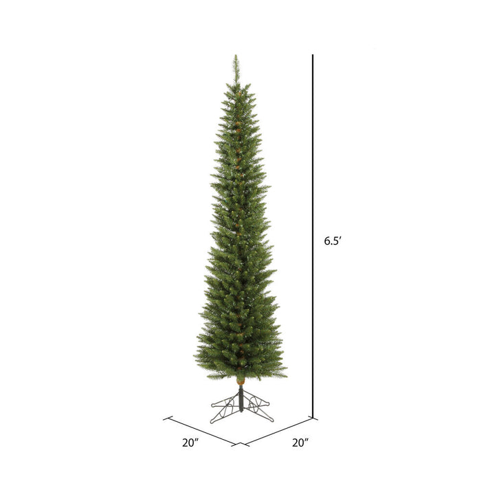 6'6"Hx20"W Pole Durham Pine Artificial Christmas Tree, Unlit -Green - A103665