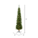 6'6"Hx20"W Pole Durham Pine Artificial Christmas Tree, LED Pre-Lit -Green - A103666LED