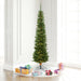6'6"Hx20"W Pole Durham Pine Artificial Christmas Tree, Micro LED Pre-Lit (Multi-Mode) -Green - A103668LEDCC
