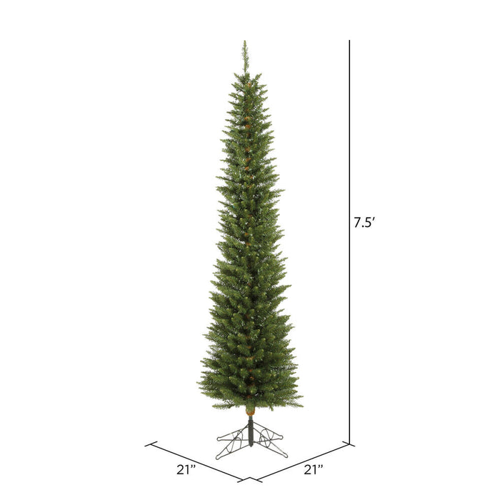 7'6"Hx23"W Pole Durham Pine Artificial Christmas Tree, Unlit -Green - A103675