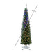 8'6"Hx28"W Pole Durham Pine Artificial Christmas Tree, Micro LED Pre-Lit (Multi-Mode) -Green - A103683LEDCC
