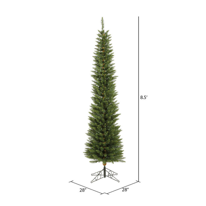 8'6"Hx28"W Pole Durham Pine Artificial Christmas Tree, Unlit -Green - A103680