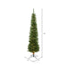 8'6"Hx28"W Pole Durham Pine Artificial Christmas Tree, LED Pre-Lit -Green - A103681LED