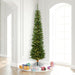 8'6"Hx28"W Pole Durham Pine Artificial Christmas Tree, Micro LED Pre-Lit (Multi-Mode) -Green - A103683LEDCC
