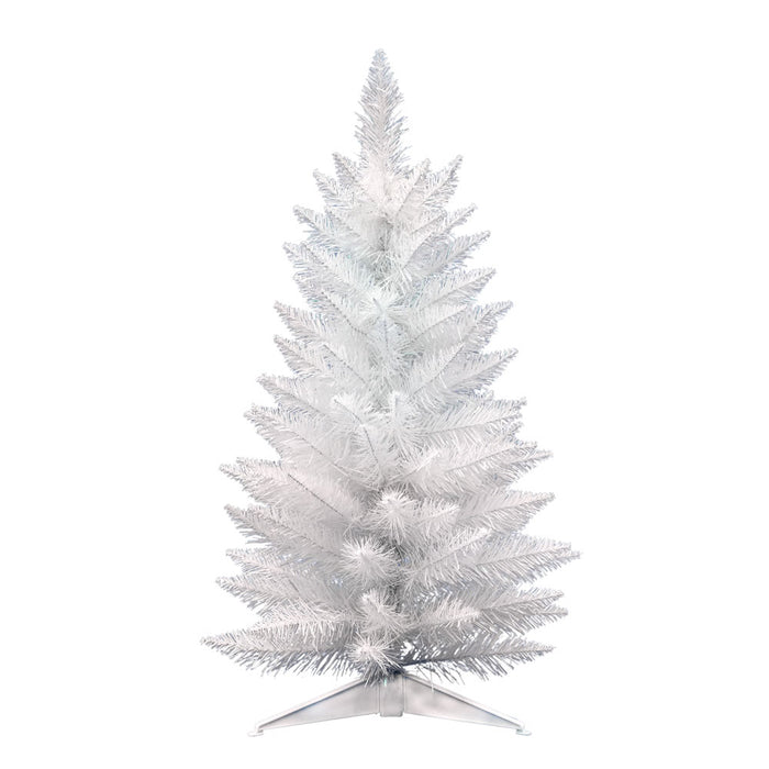 2'6"Hx17"W Pencil Sparkle White Spruce Artificial Christmas Tree, Unlit -White - A104030