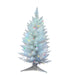 2'6"Hx17"W Pencil Sparkle White Spruce Artificial Christmas Tree, LED Pre-Lit (Multicolor) -White - A104032LED