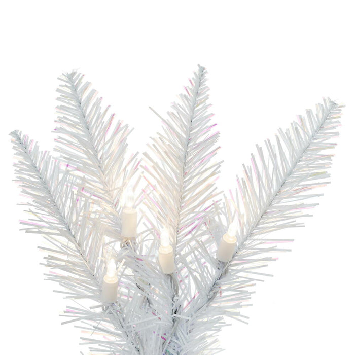5'Hx25"W Pencil Sparkle White Spruce Artificial Christmas Tree, LED Pre-Lit -White - A104051LED