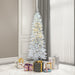 6'Hx29"W Pencil Sparkle White Spruce Artificial Christmas Tree, LED Pre-Lit -White - A104061LED