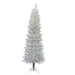6'Hx29"W Pencil Sparkle White Spruce Artificial Christmas Tree, Unlit -White - A104060