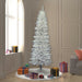 9'Hx40"W Pencil Sparkle White Spruce Artificial Christmas Tree, Unlit -White - A104080