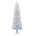 6'Hx29"W Pencil Sparkle White Spruce Artificial Christmas Tree, LED Pre-Lit (Multicolor) -White - A104062LED