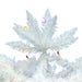 7'6"Hx34"W Pencil Sparkle White Spruce Artificial Christmas Tree, LED Pre-Lit (Multicolor) -White - A104077LED