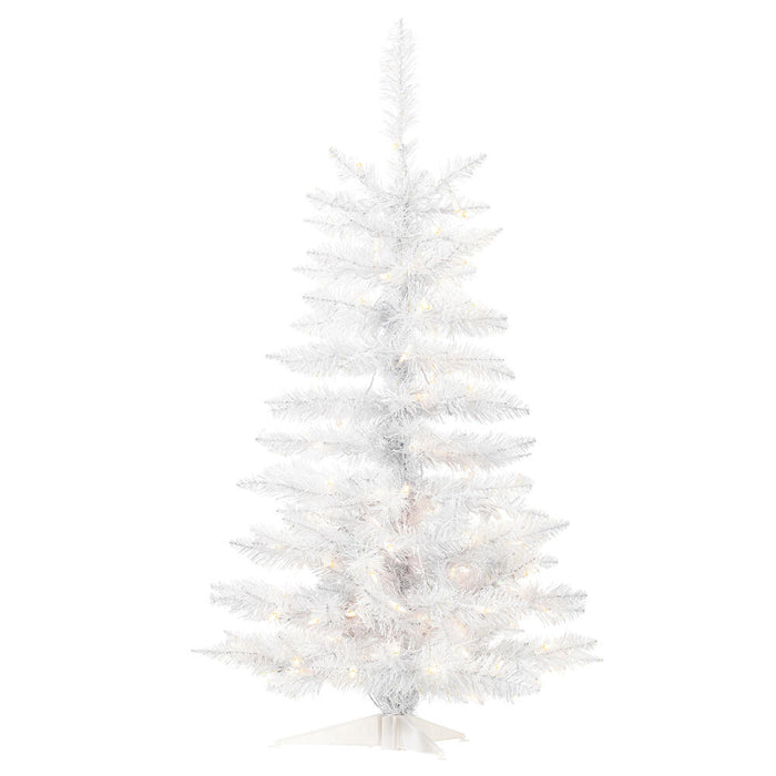 3'6"Hx26"W Sparkle White Spruce Artificial Christmas Tree, LED Pre-Lit -White - A104136LED