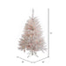 3'6"Hx26"W Sparkle White Spruce Artificial Christmas Tree, LED Pre-Lit (Multicolor) -White - A104137LED