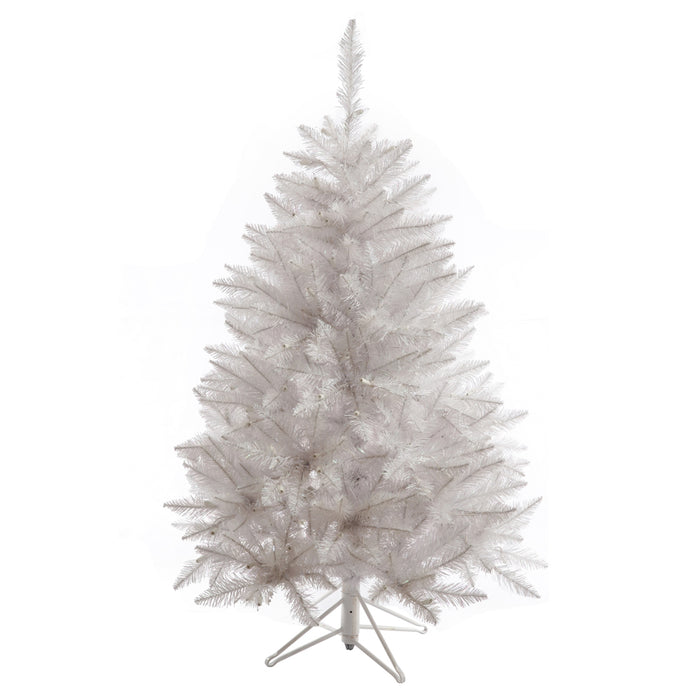 4'6"Hx36"W Sparkle White Spruce Artificial Christmas Tree, Unlit -White - A104145