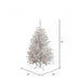 4'6"Hx36"W Sparkle White Spruce Artificial Christmas Tree, Unlit -White - A104145
