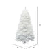 6'6"Hx46"W Sparkle White Spruce Artificial Christmas Tree, Unlit -White - A104165