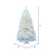 6'6"Hx46"W Sparkle White Spruce Artificial Christmas Tree, LED Pre-Lit -White - A104166LED