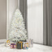 6'6"Hx46"W Sparkle White Spruce Artificial Christmas Tree, LED Pre-Lit -White - A104166LED