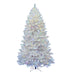 9'6"Hx64"W Sparkle White Spruce Artificial Christmas Tree, LED Pre-Lit (Multicolor) -White - A104187LED
