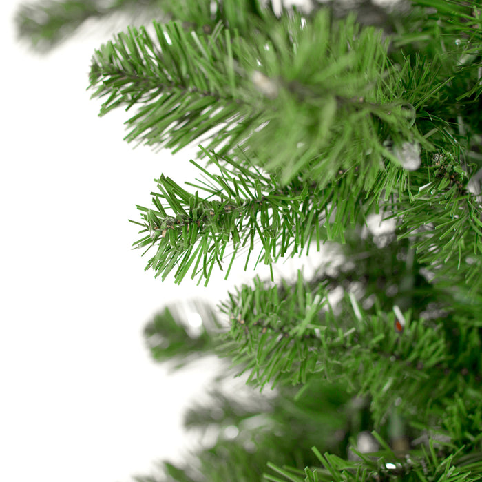 5'6"Hx38"W Upside-Down American Pine Artificial Christmas Tree, LED Pre-Lit (Multicolor) -Green - A107457LED
