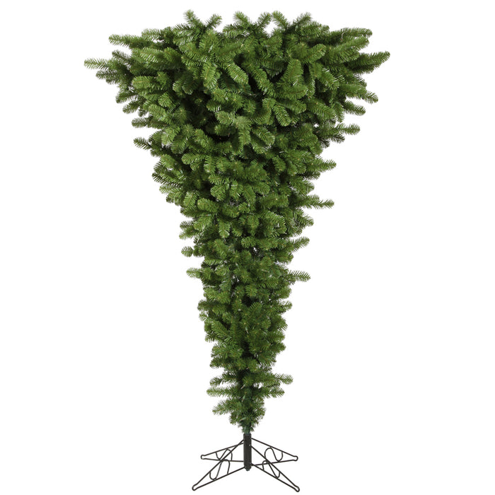 7'6"Hx60"W Upside-Down American Pine Artificial Christmas Tree, Unlit -Green - A107475