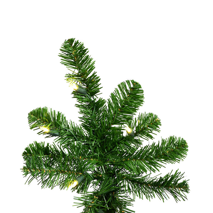 5'6"Hx38"W Upside-Down American Pine Artificial Christmas Tree, LED Pre-Lit -Green - A107456LED